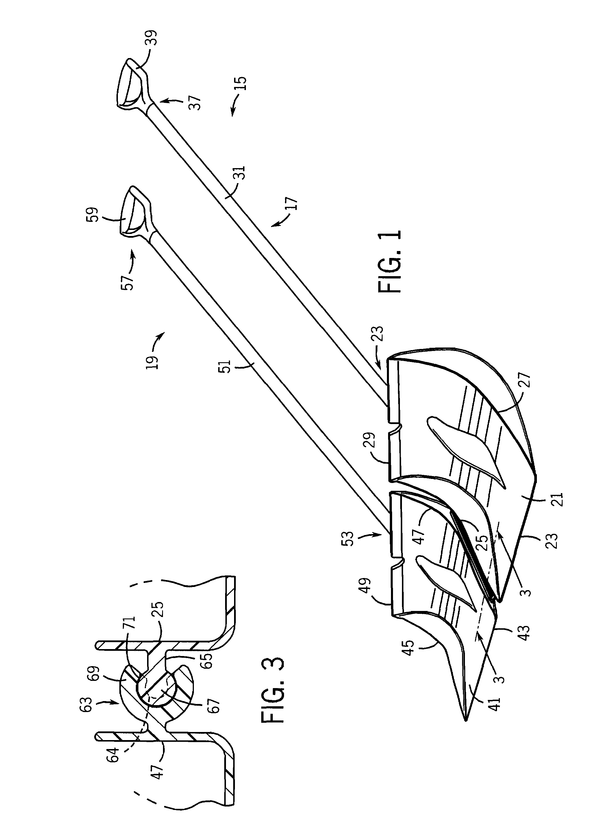 Convertible snow shoveling device