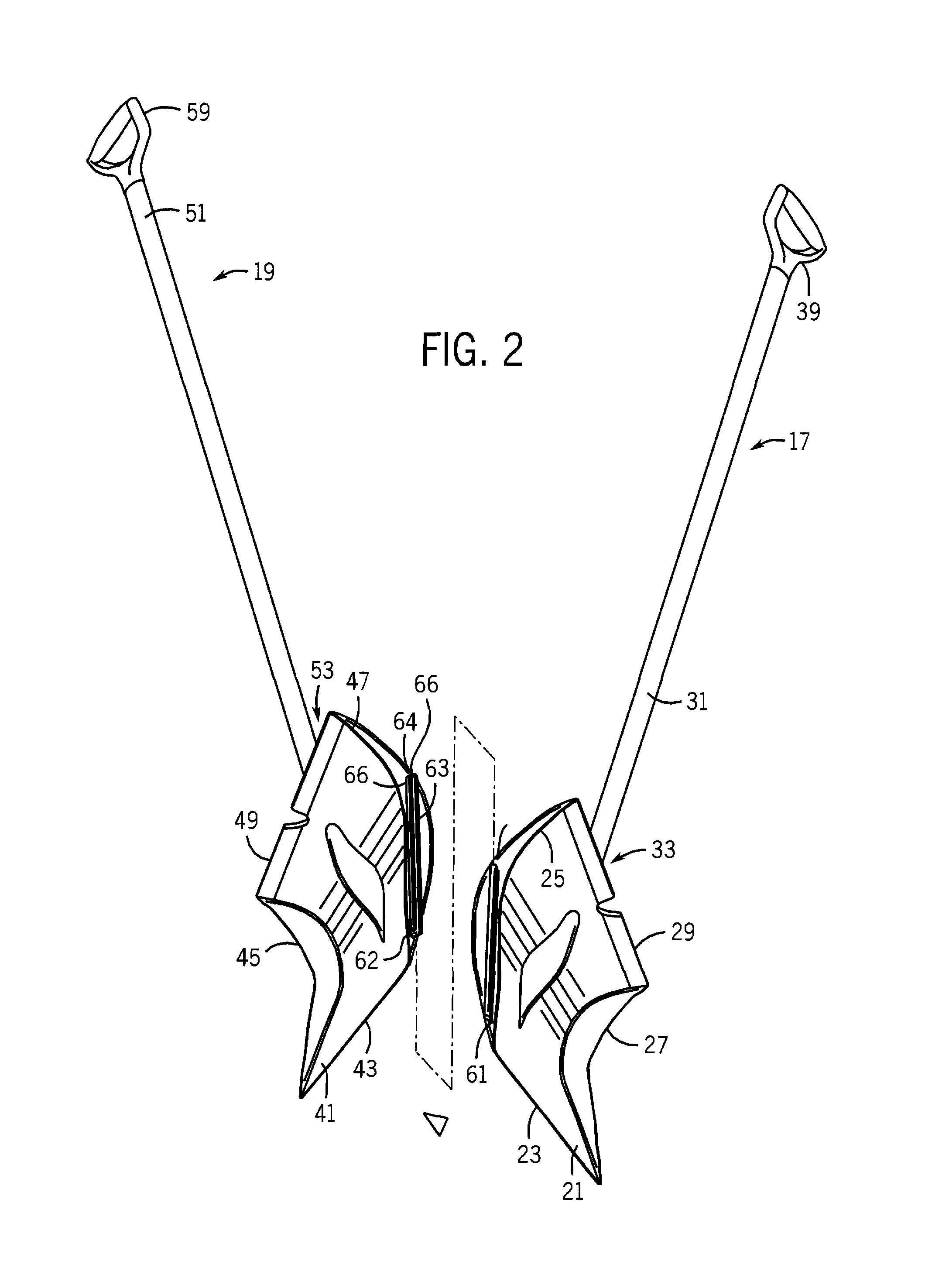 Convertible snow shoveling device