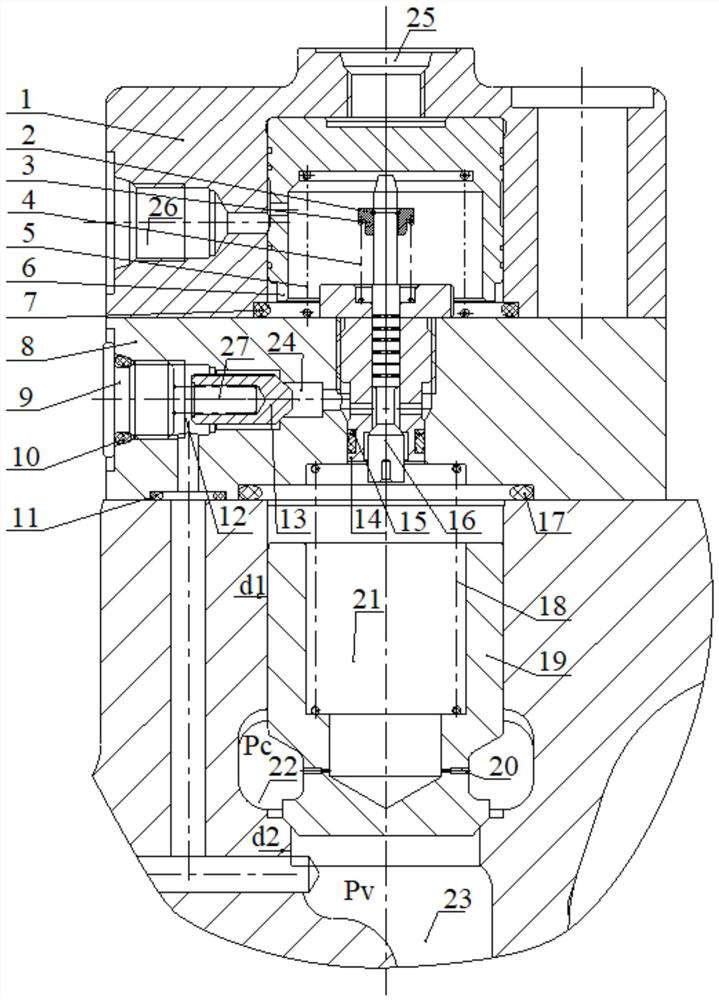 Load holding valve for excavator