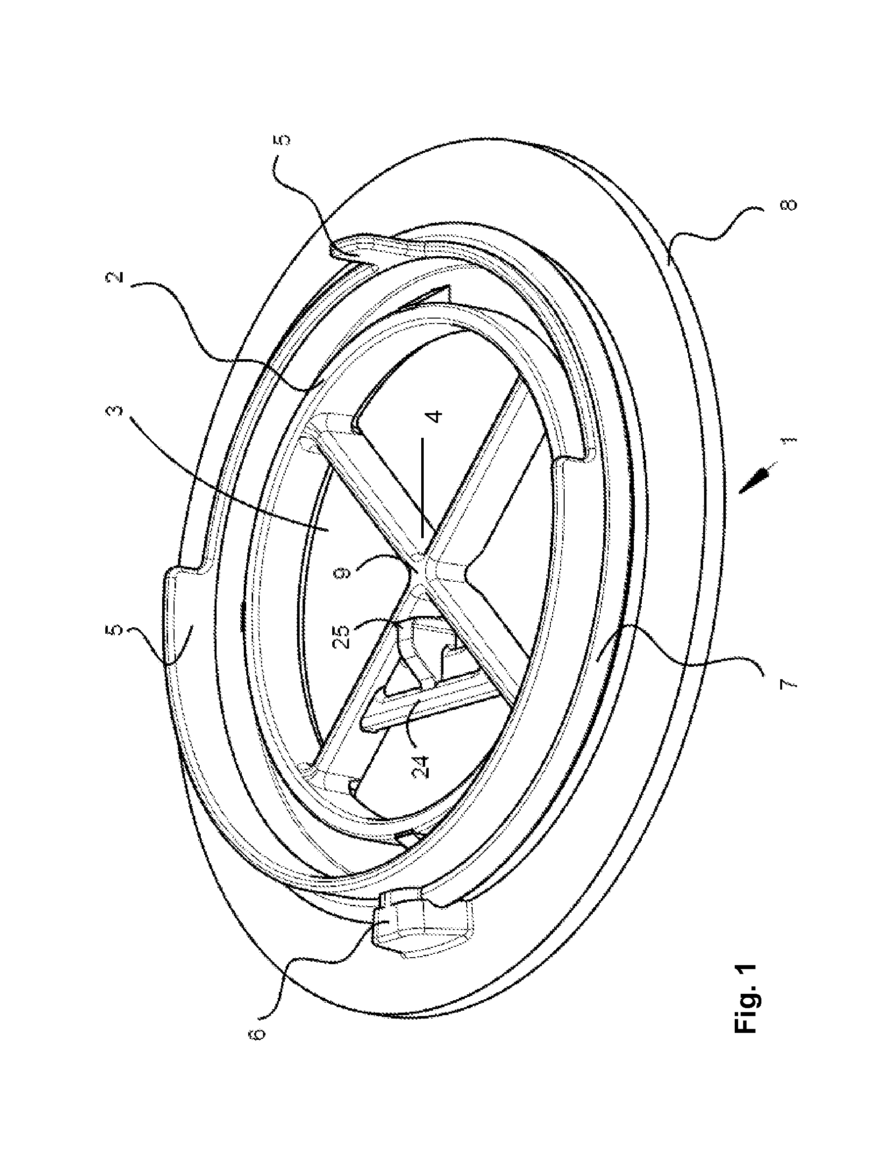 Directional valve and respirator product with a directional valve