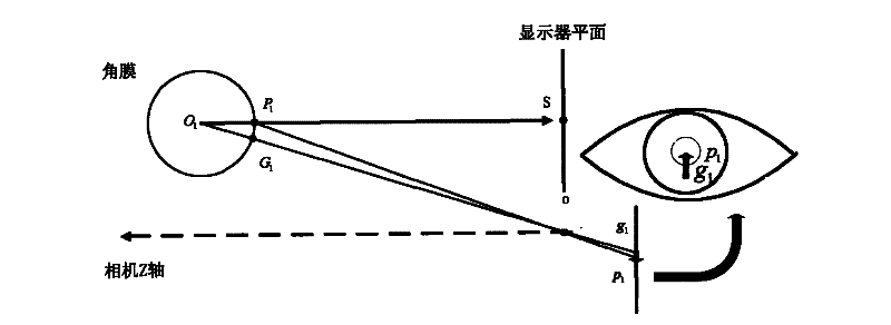 Pupil center-corneal reflection (PCCR) based sight line evaluation method in sight line tracking system