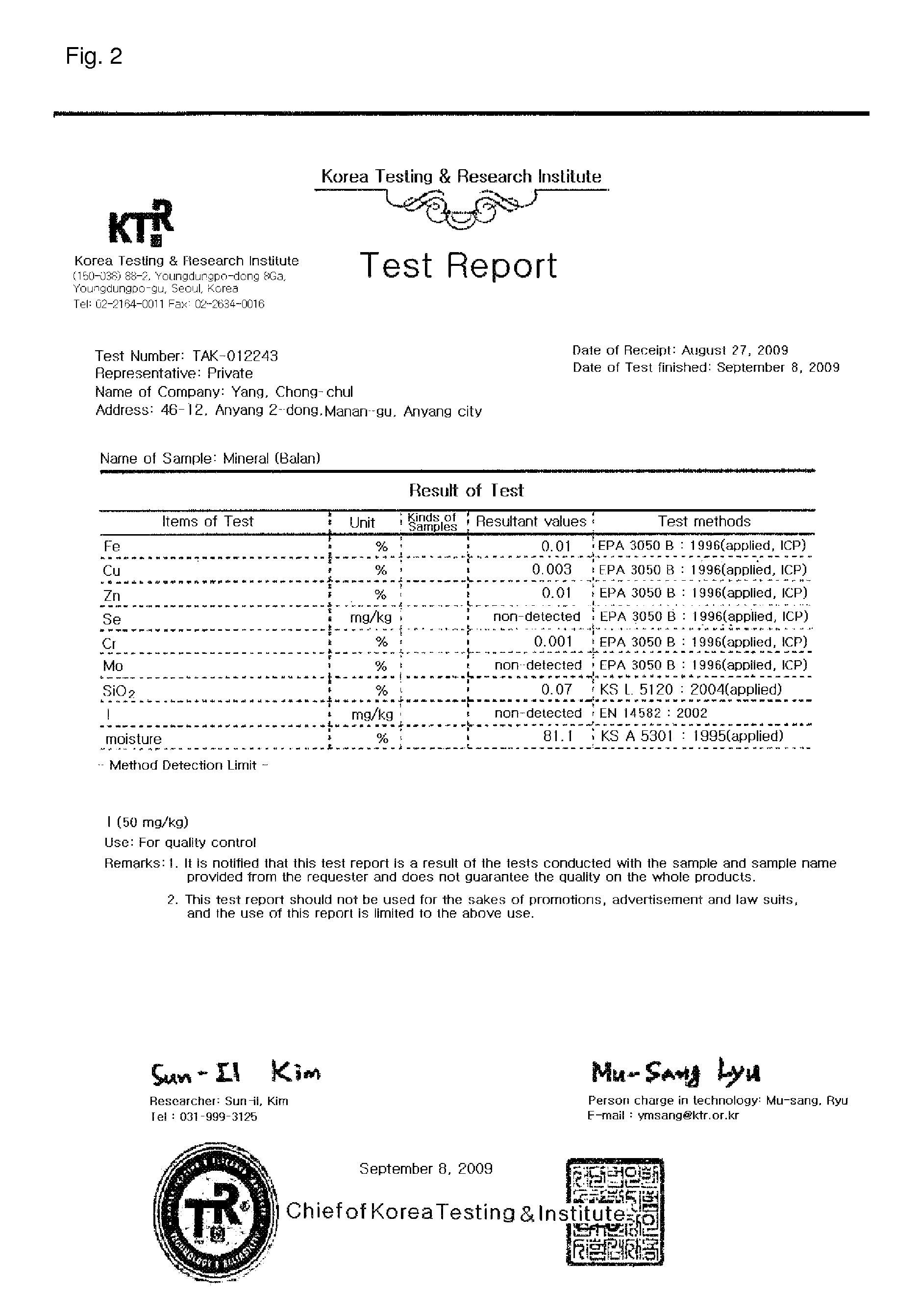 Mineral composition, and preparation method thereof