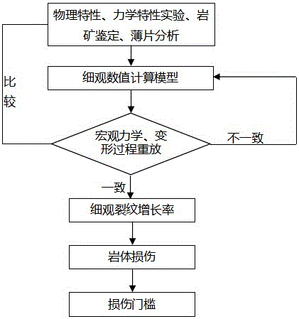 Meso-crack growth rate based rock mass damage threshold determination method