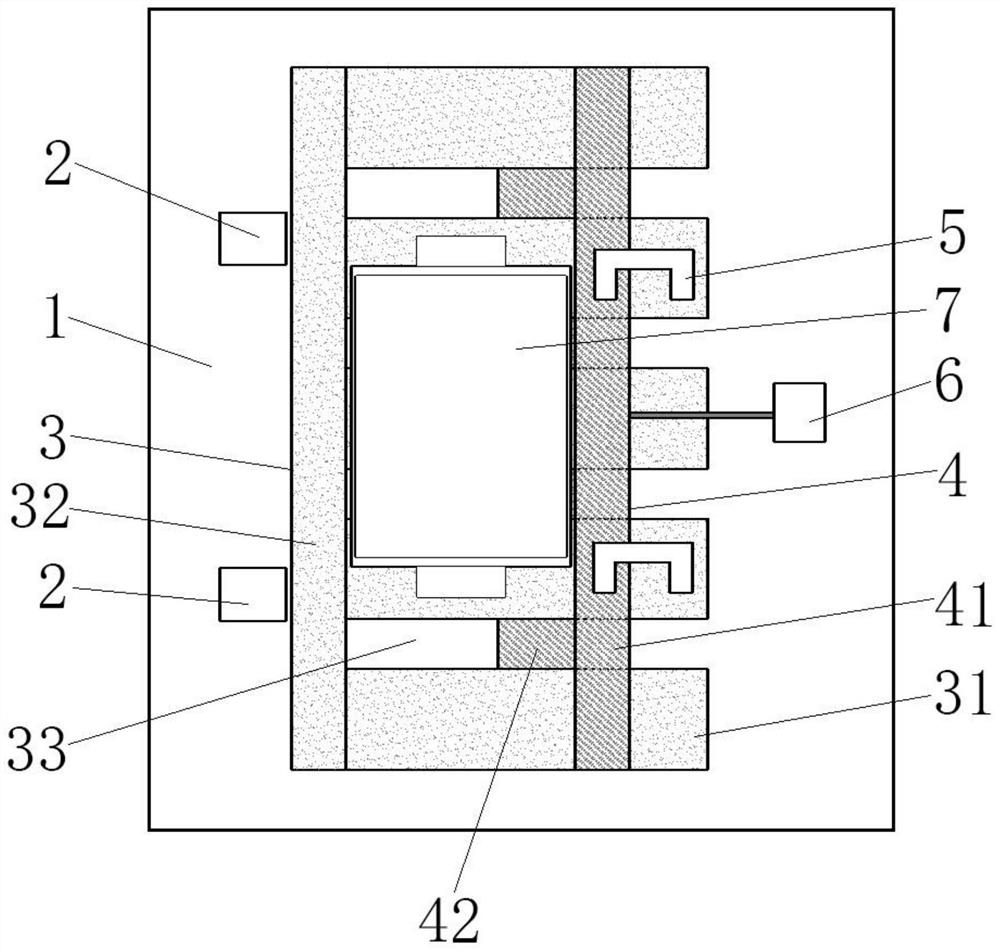 Soft package battery width measuring device