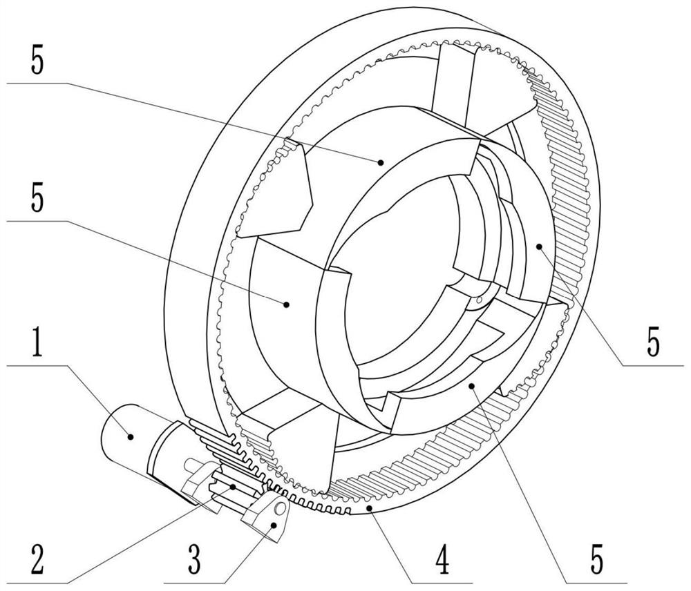 A four-piece combined shutter clamp device