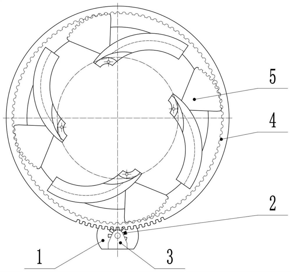 A four-piece combined shutter clamp device