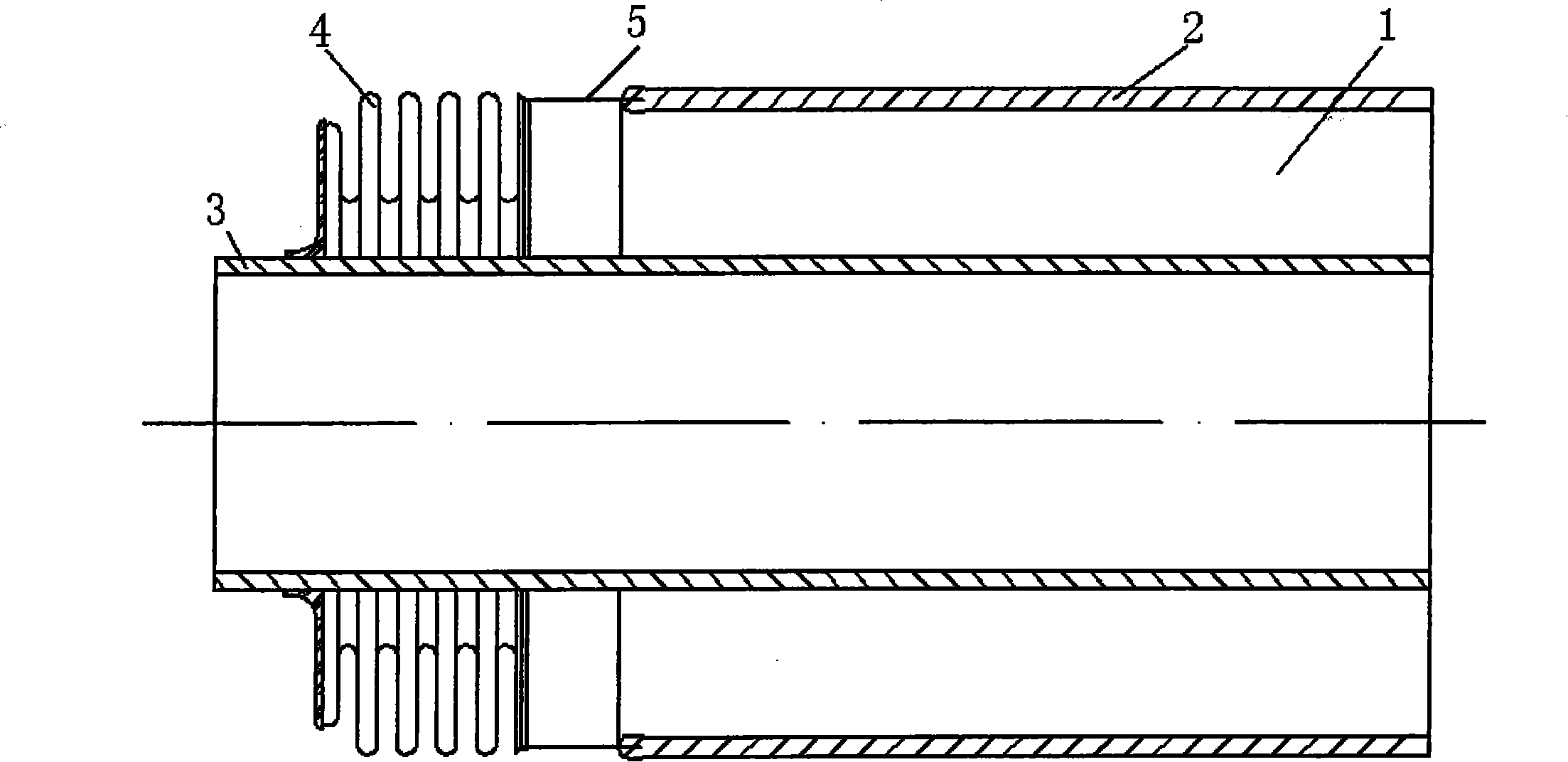 Thermal fusing sealing process of metal-glass solar heat-collecting tube