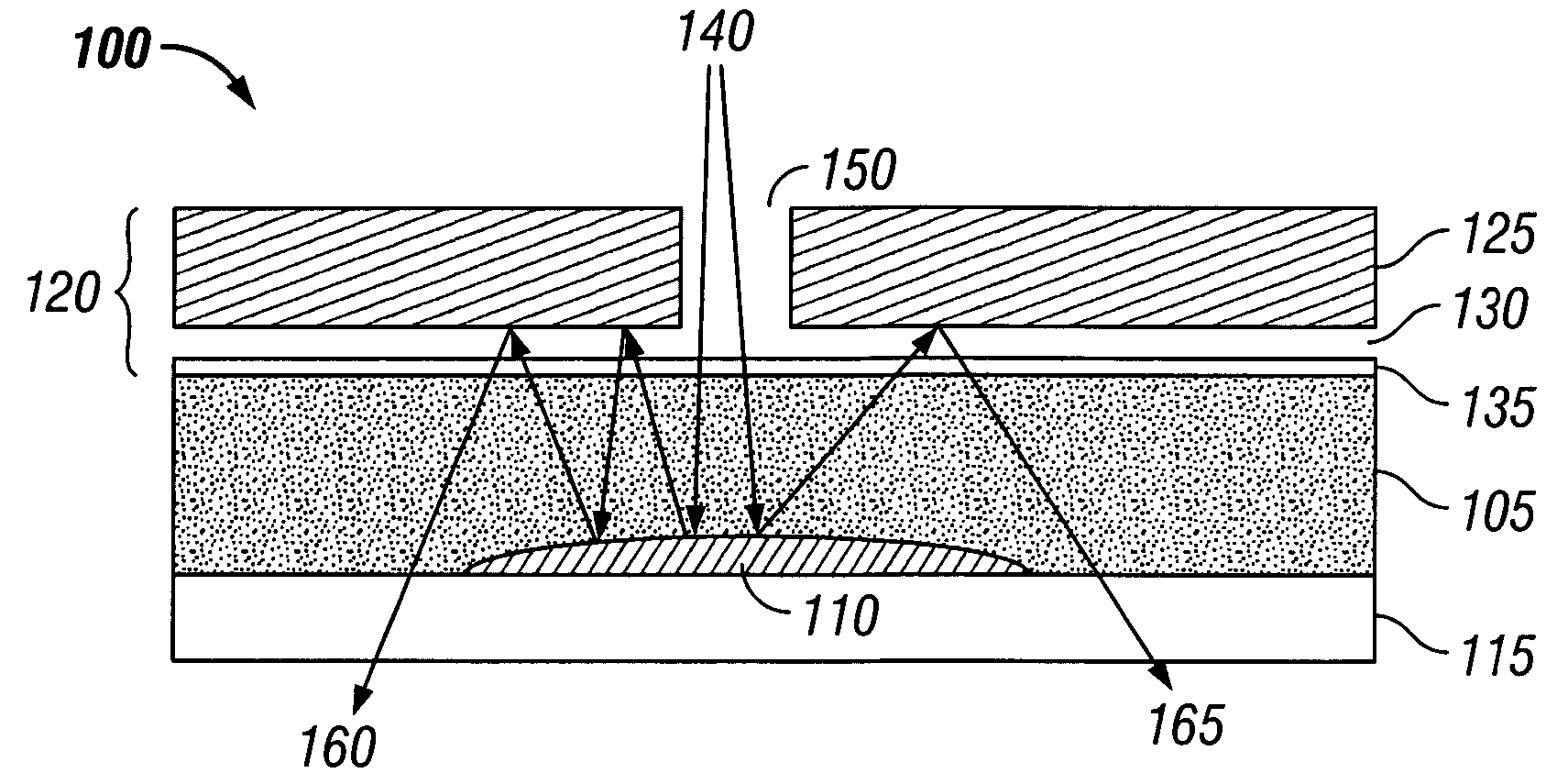 Spatial light modulator with integrated optical compensation structure