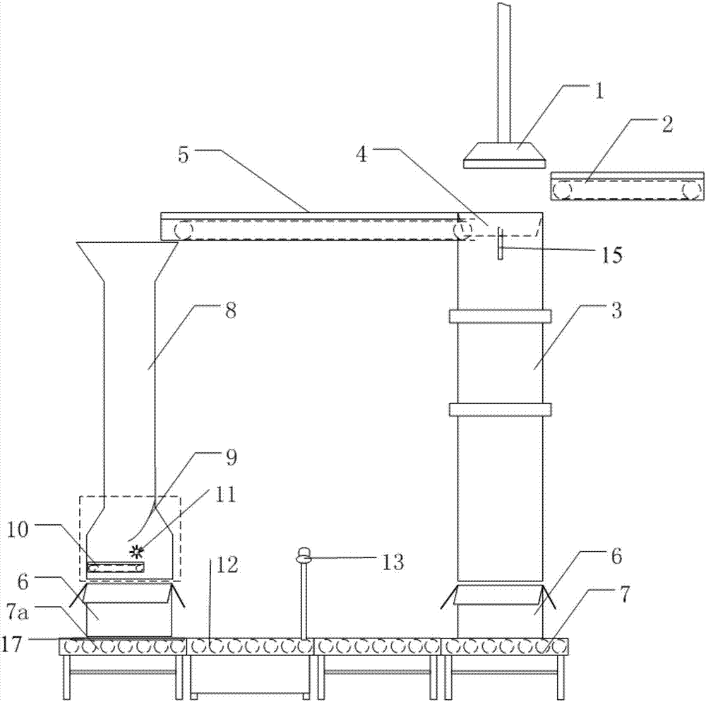 Automatic weighing and material supplementing device for tobacco flake finished products