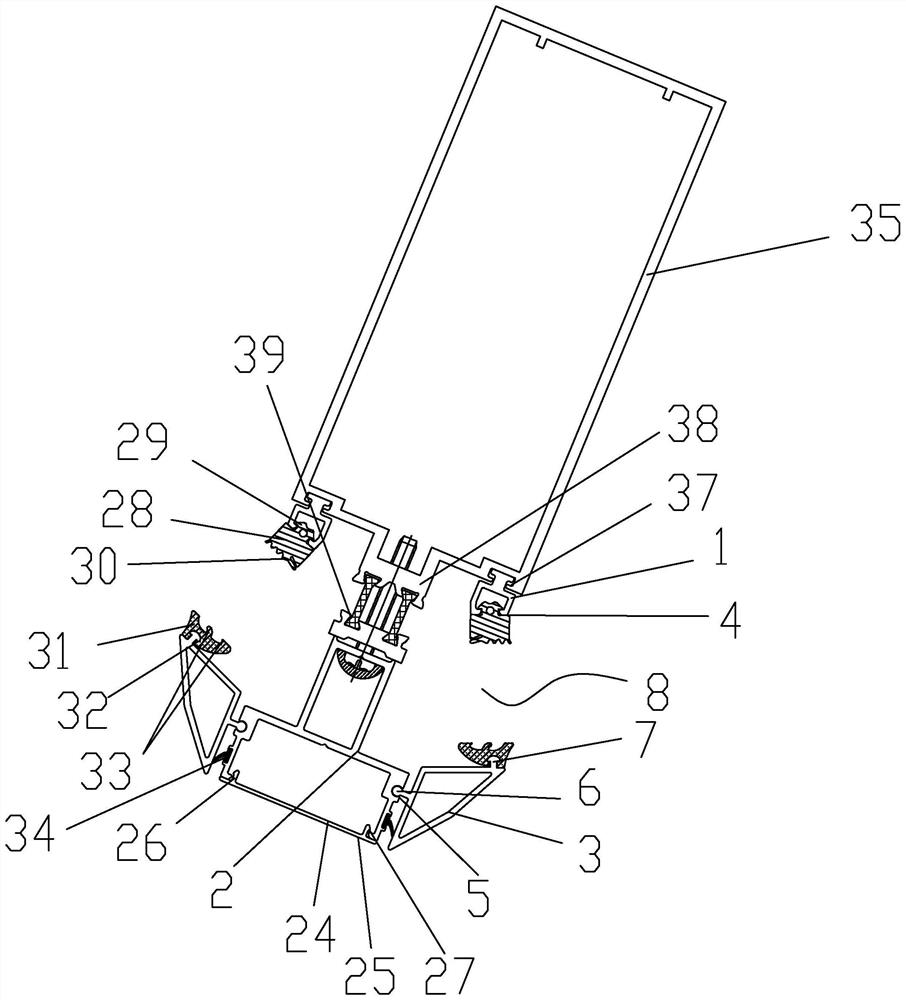 Curtain wall corner glass connection structure and installation method thereof