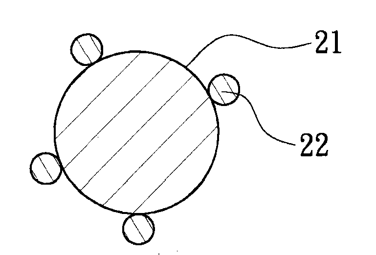 Polishing pad with abrasive grains and manufacturing method thereof