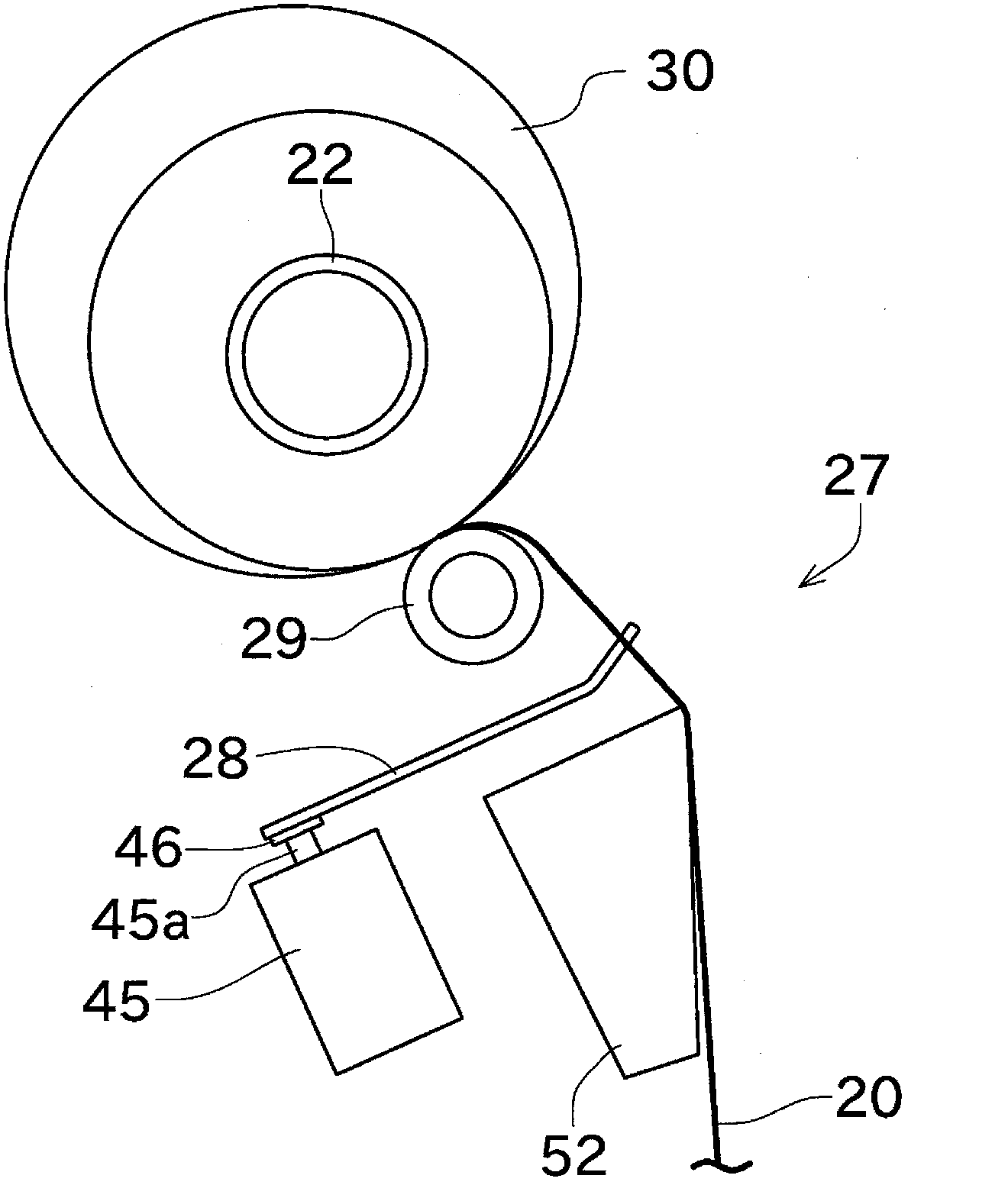 Cradle, winding unit, and yarn winding machine