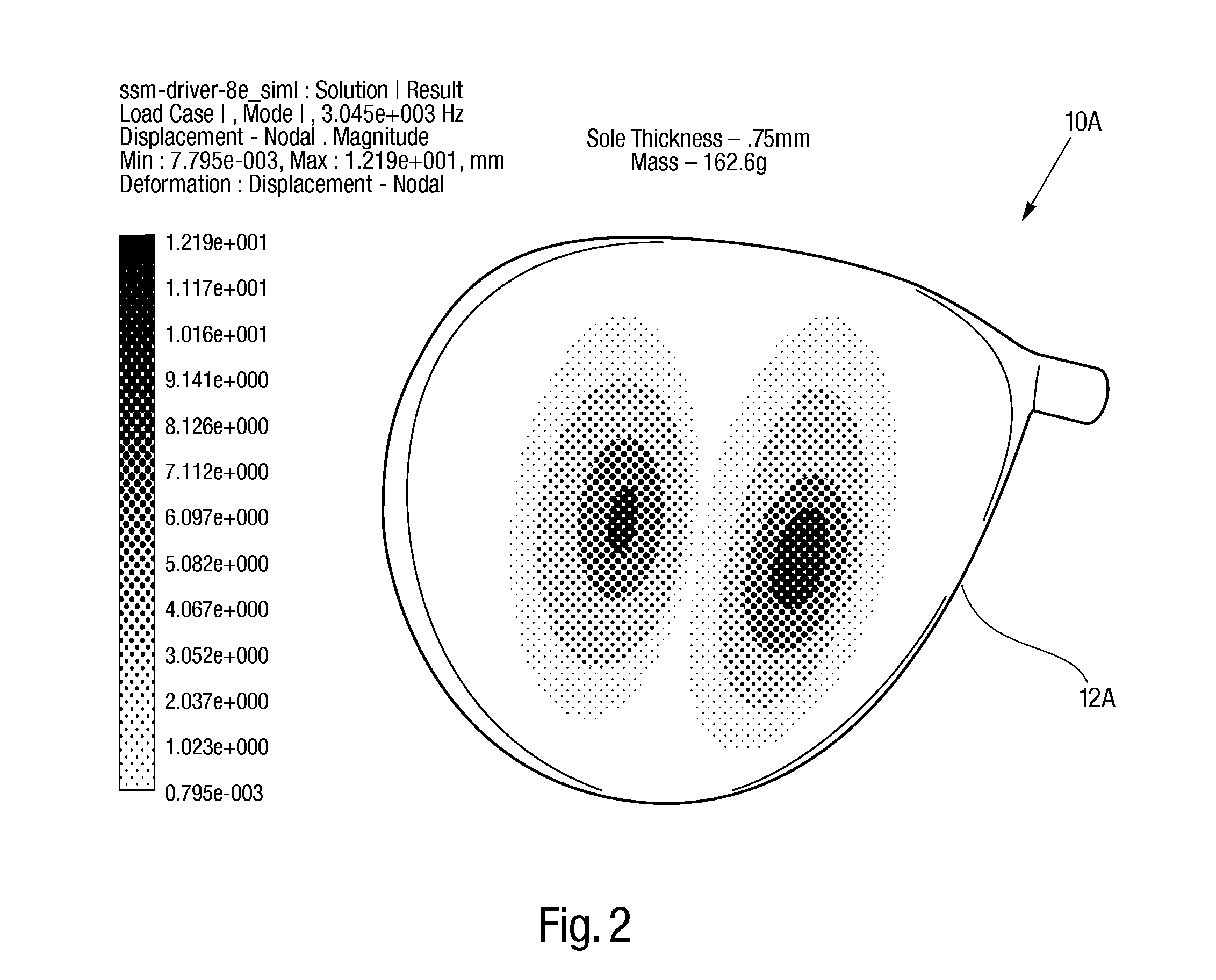 Golf club head optimized for sound