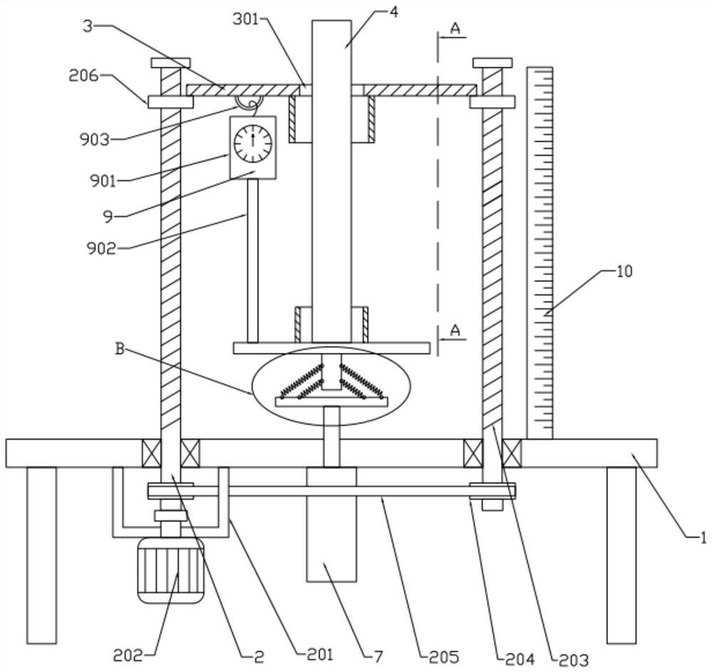 A kind of rubber plastic strip tensile capacity detection device