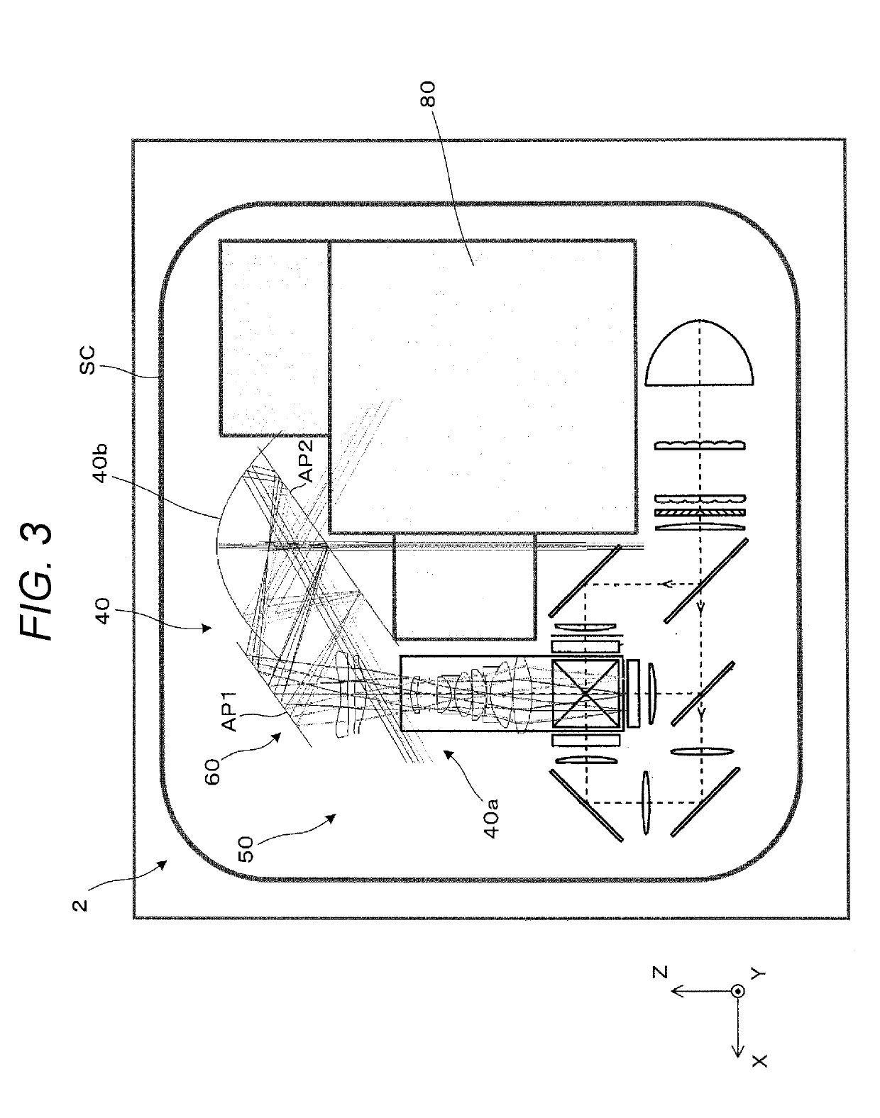 Projection system and projection-type image display apparatus