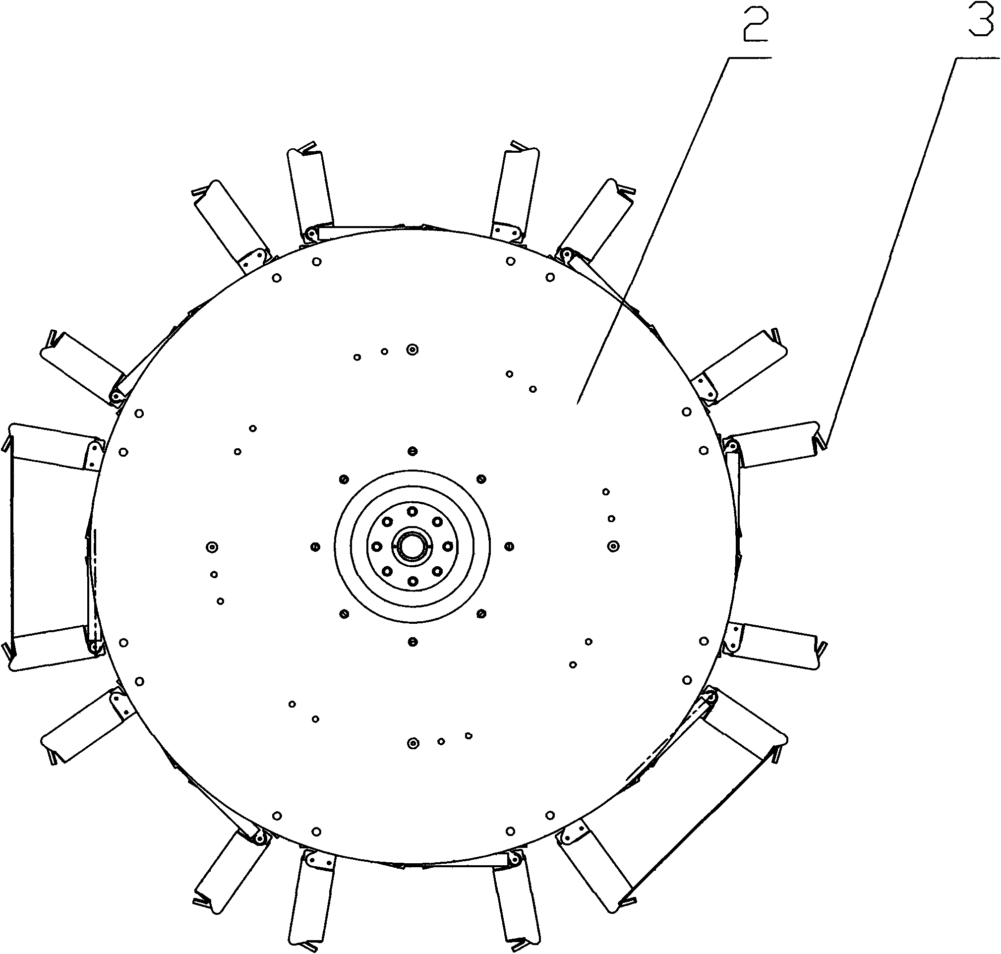 Method for packaging large flatbreads and fully-automatic flatbread packaging machine for achieving same