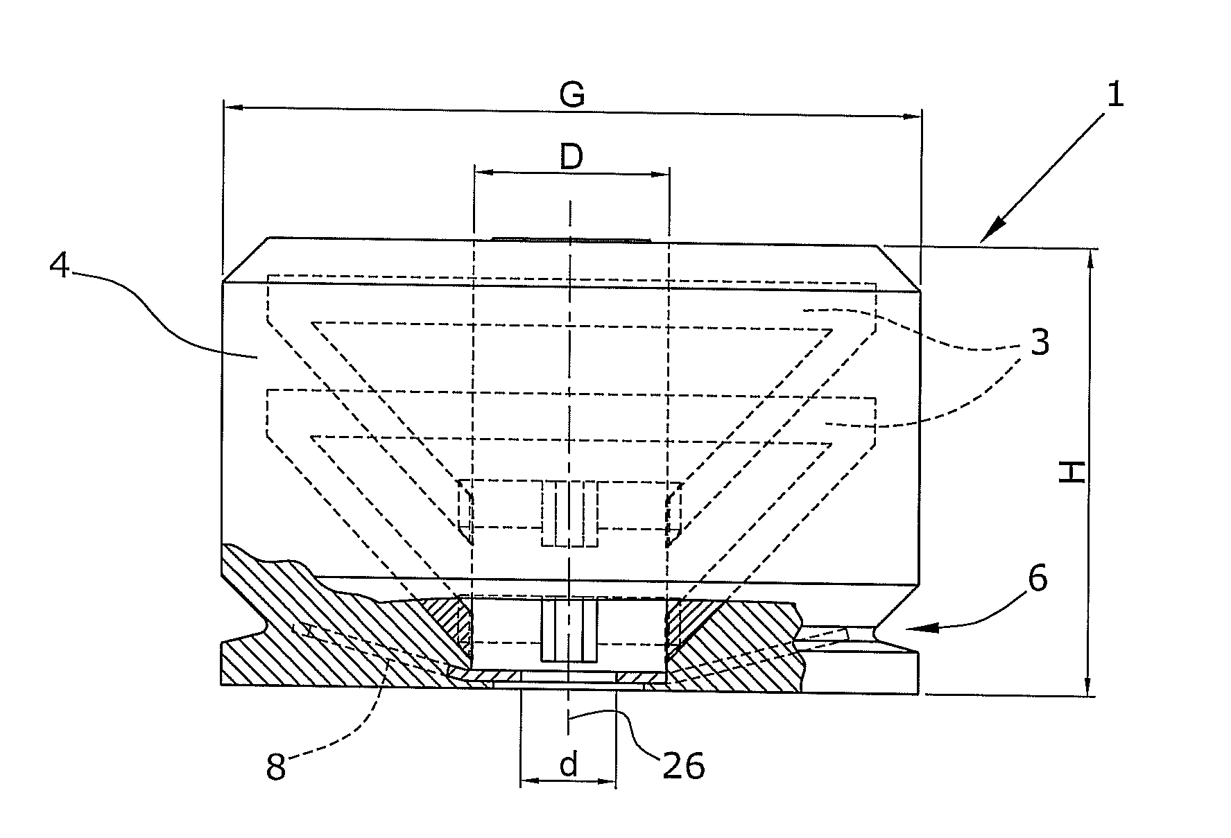 Buffer for absorbing impacts