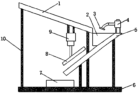 Spraying device for electric switch element machining