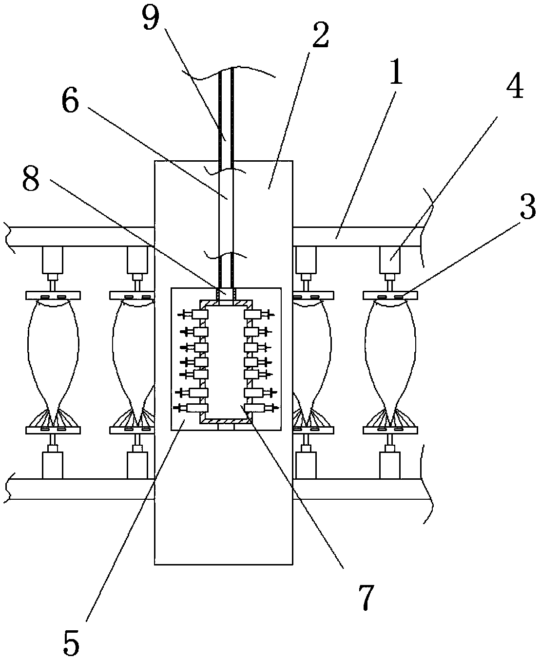 Injection device for automatic salted fish processing device