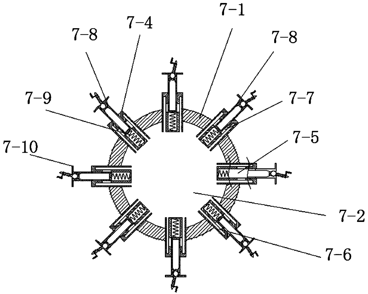 Injection device for automatic salted fish processing device