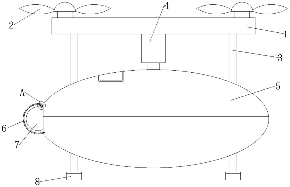 Freight unmanned aerial vehicle with obstacle avoidance mechanism