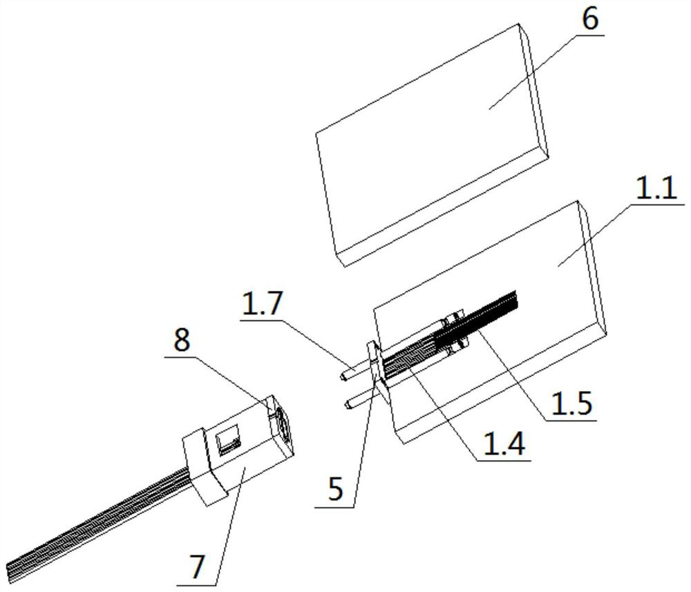 Waveguide optical fiber alignment coupling transmission structure and production process