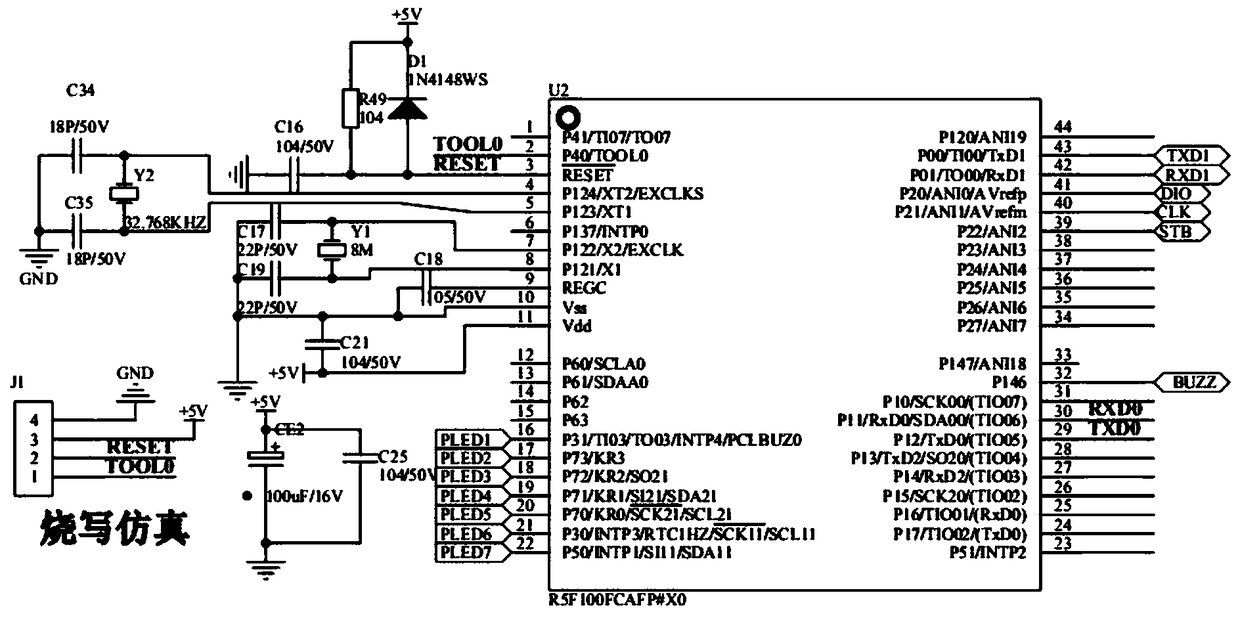 Full-automatic detecting circuit and method for oven power panel