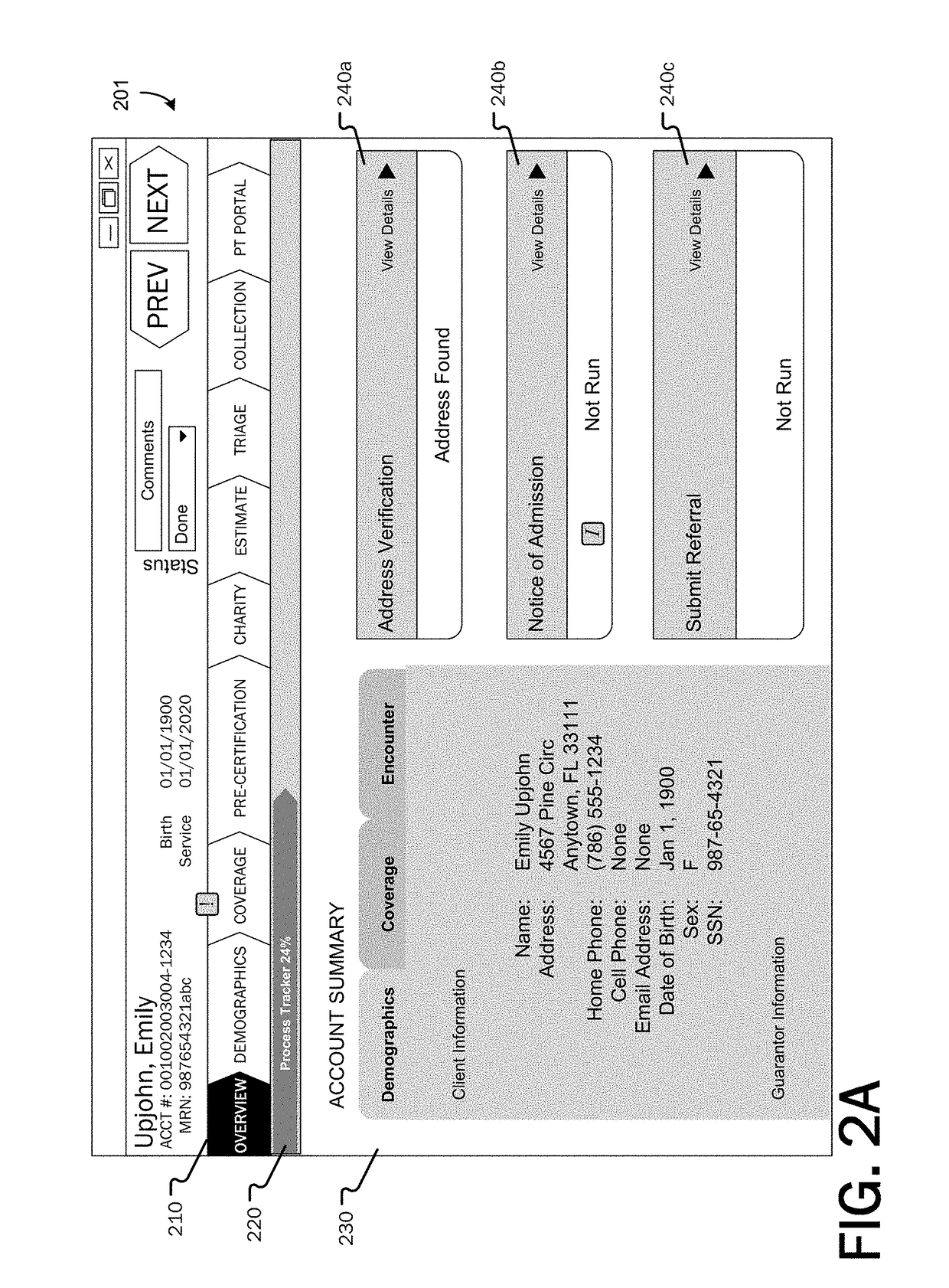 Automated user interface generation for process tracking