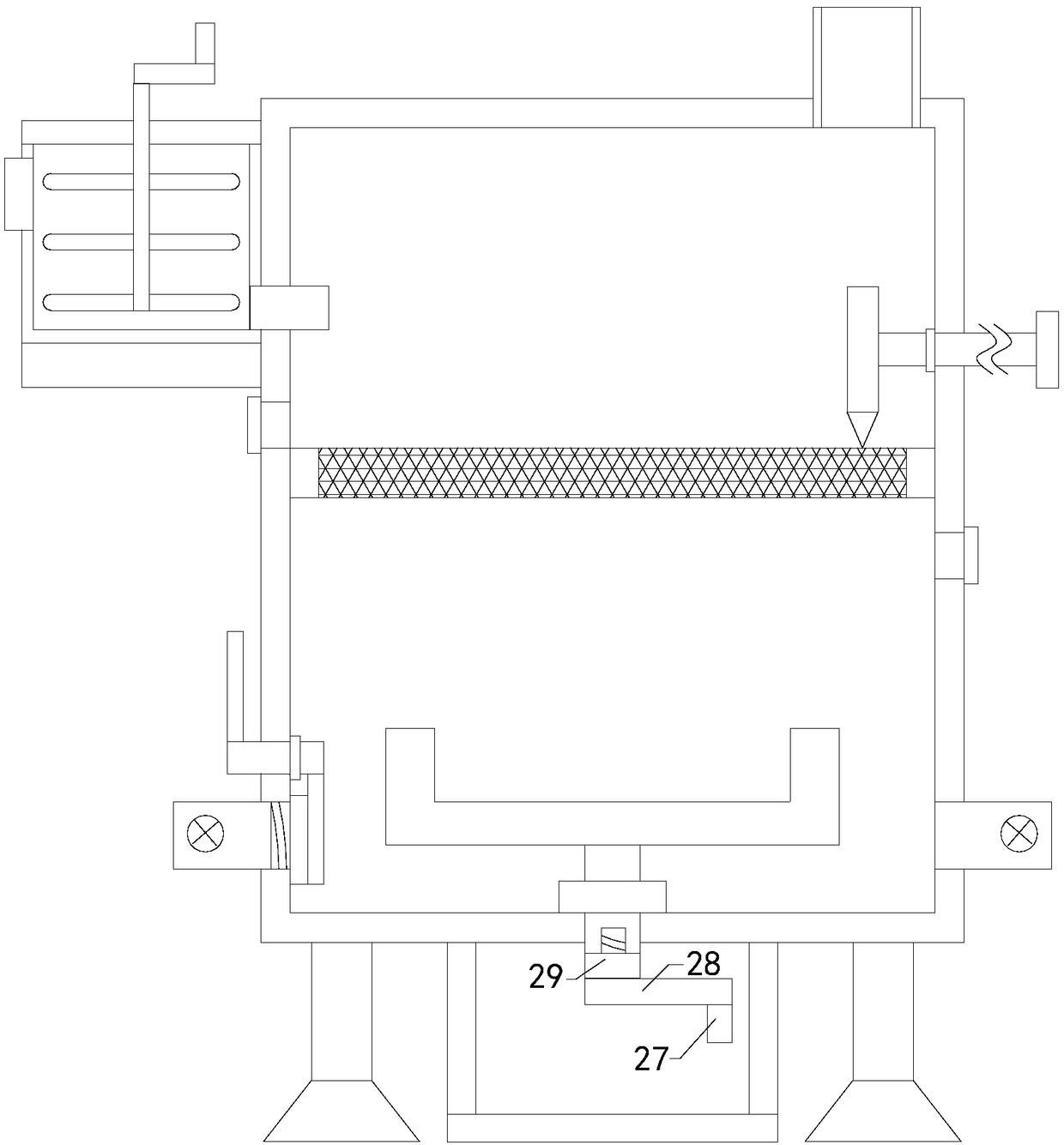 Impurity removal device for river sewage