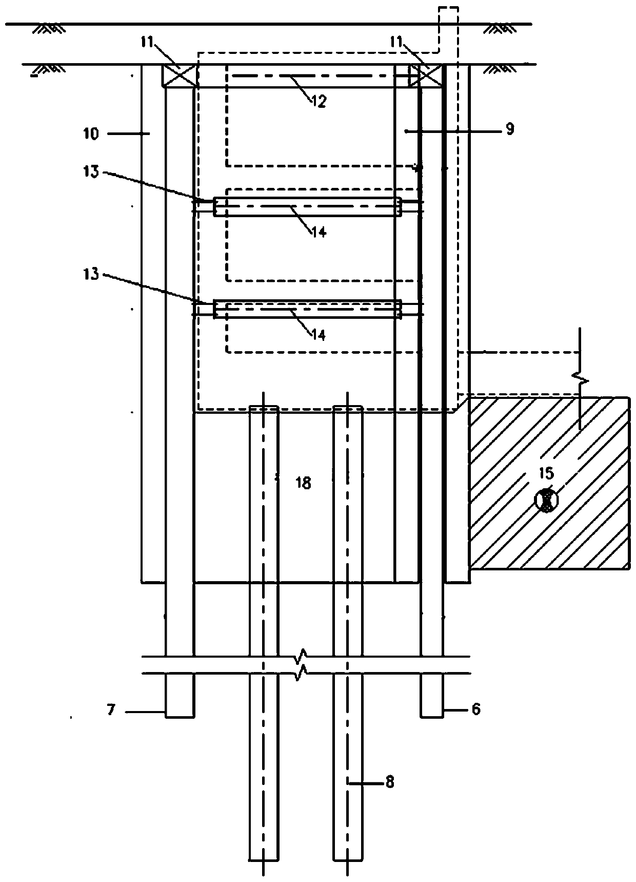 Ultra-deep box type cantilever retaining wall structure for soft soil regions