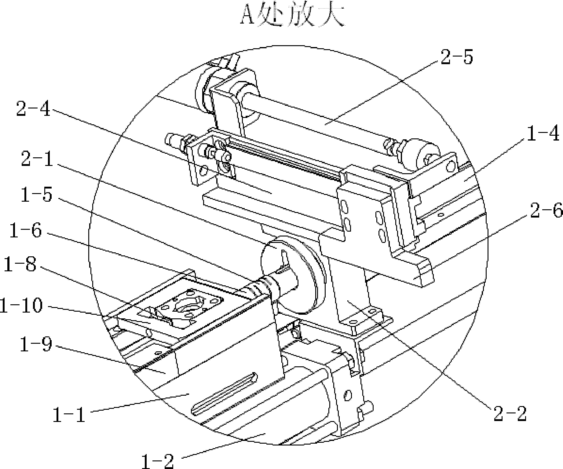 Linear rotation mechanism of automatic buzzer assembly line