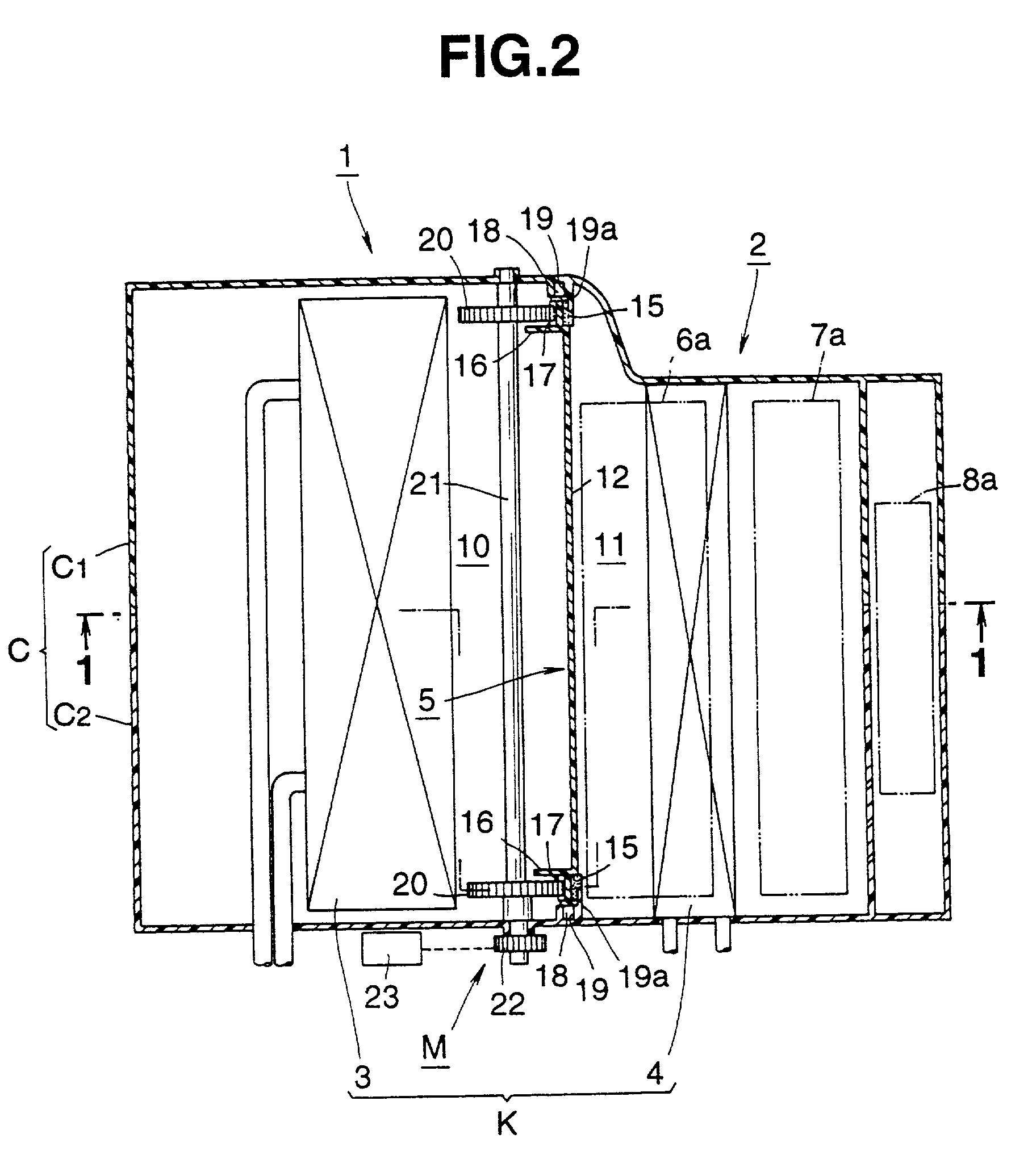 Door mechanism of automotive air conditioning device