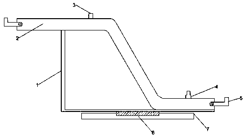 Tool for support assembly on radiator pull rod and using method thereof