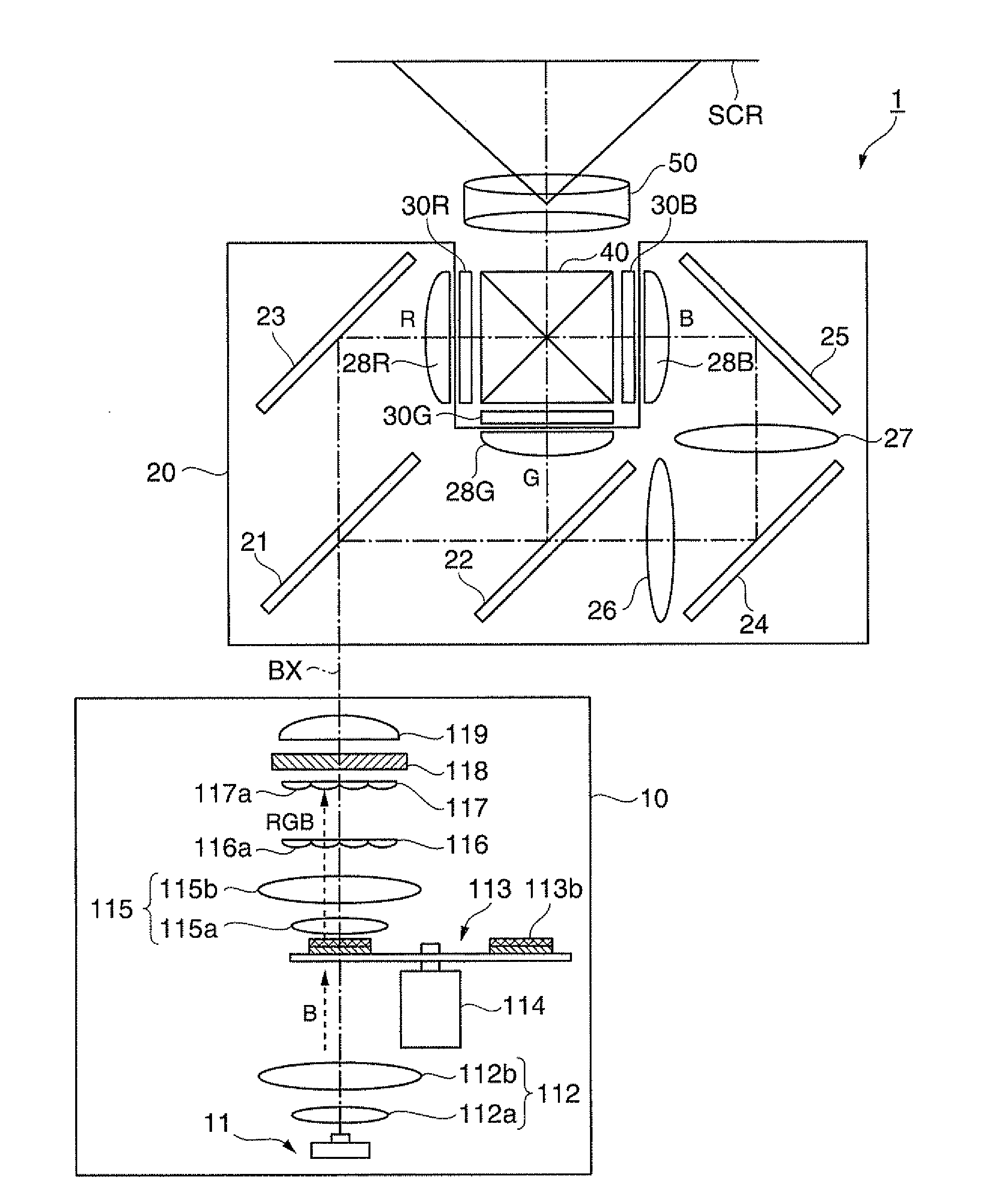 Illumination device and projector