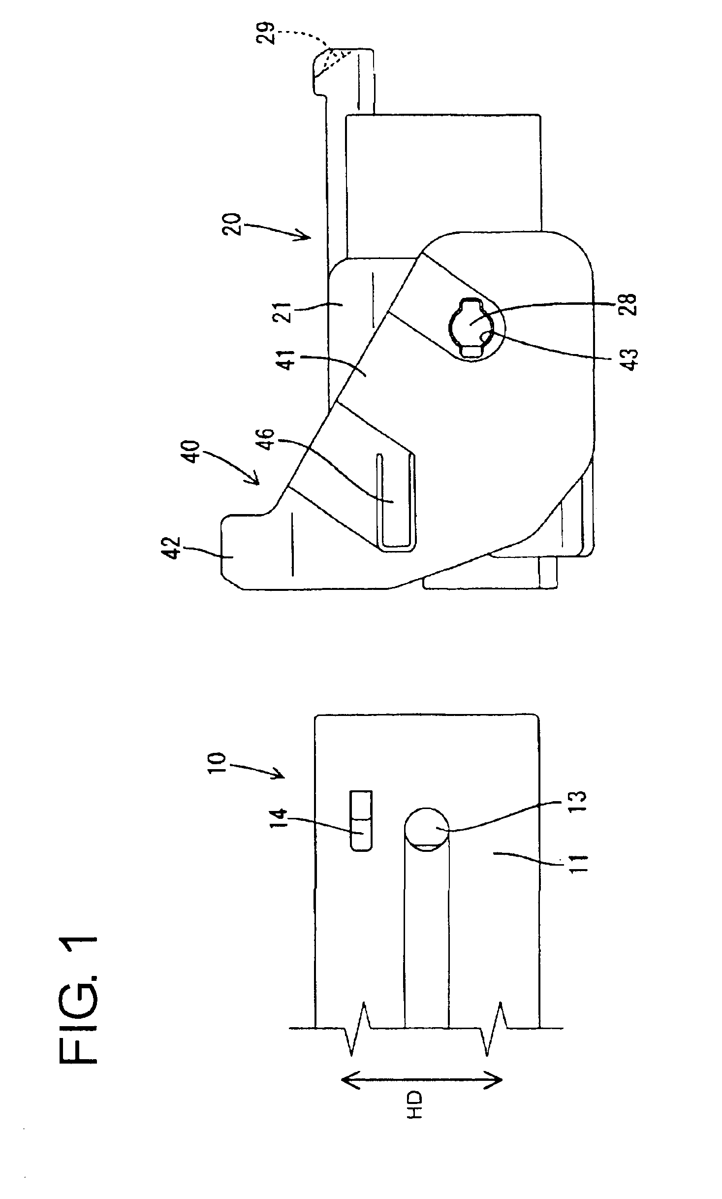 Lever-type connector and connector housing therefor