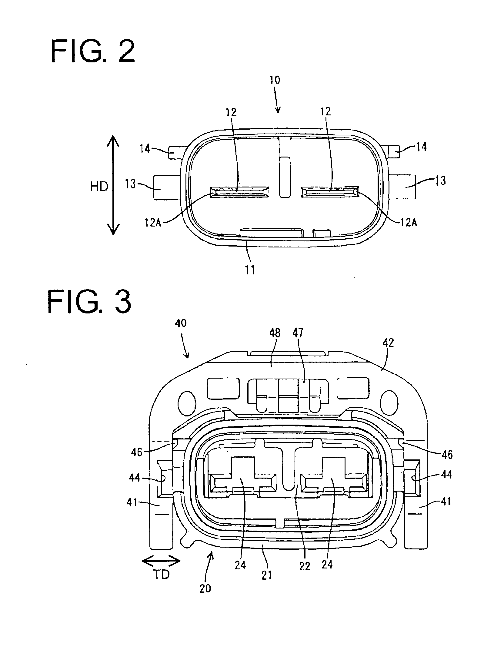 Lever-type connector and connector housing therefor