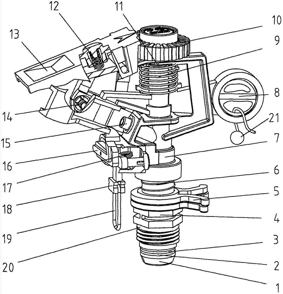 Improved vertical striking type water bird sprayer