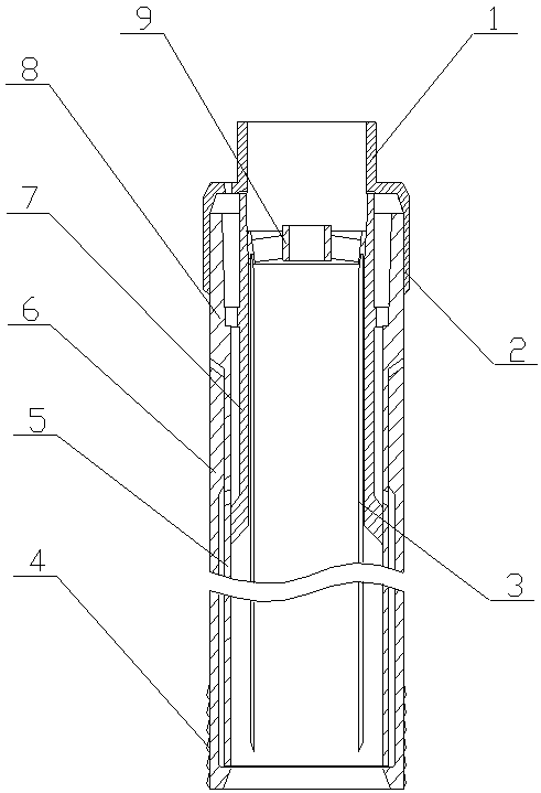 Friable rock stratum sample-collection drill pipe structure