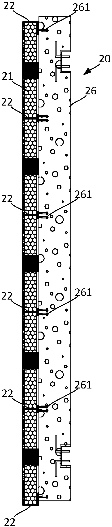 Prefabricated concrete wallboard with back-loaded decorative boards and manufacturing method thereof