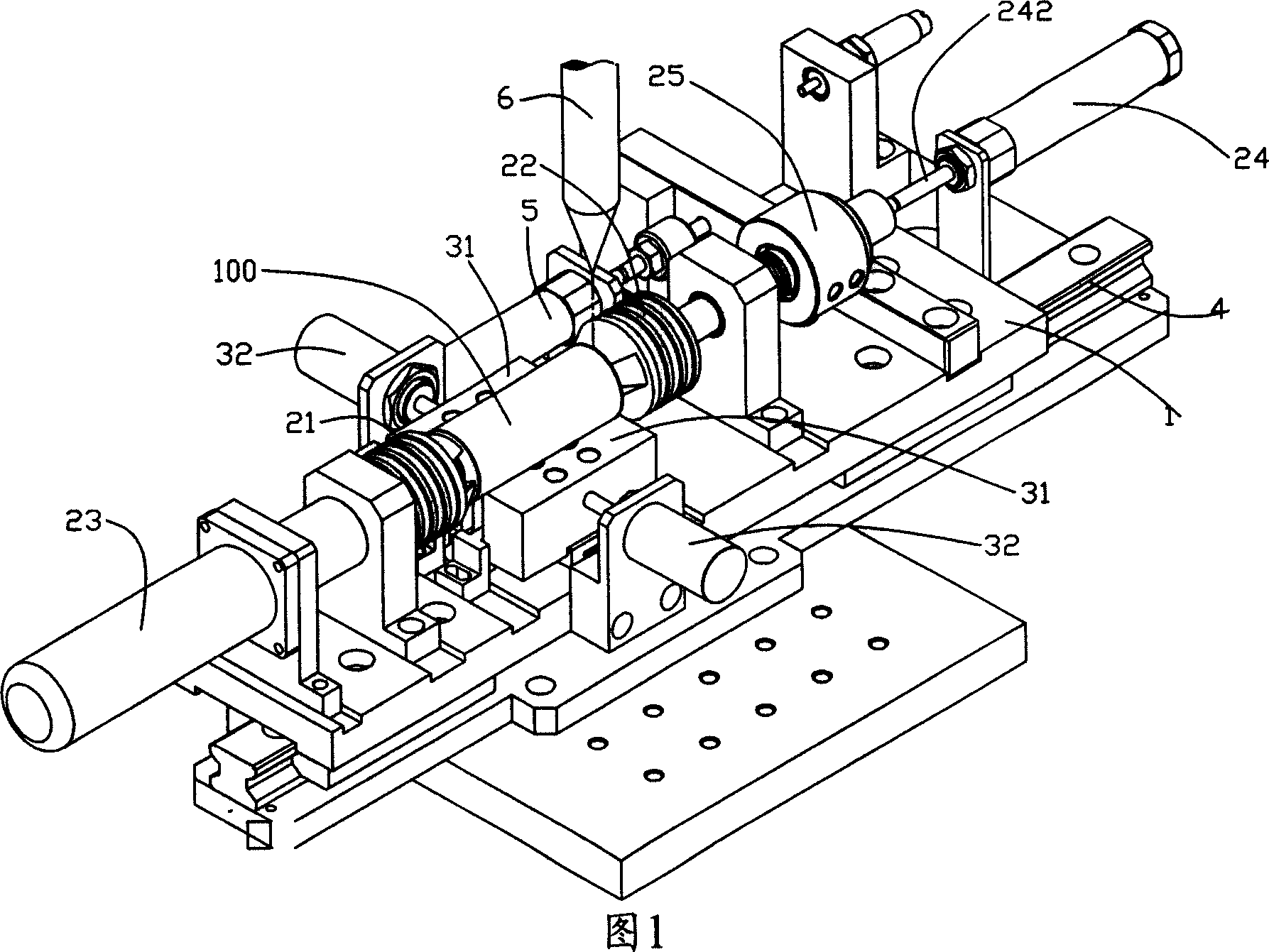 Cylinder battery casing laser welding fixture