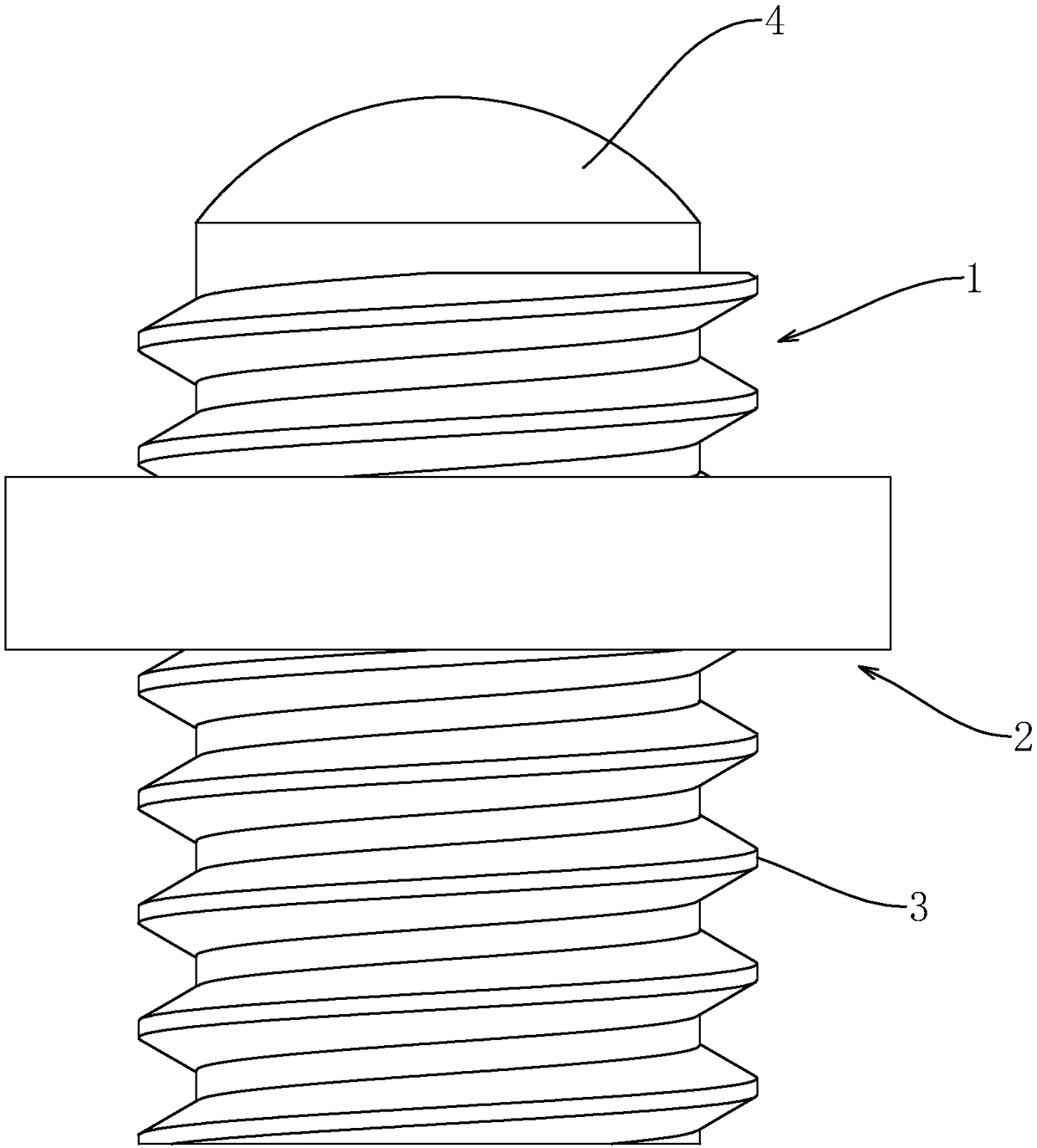 Adjusting screw assembly and manufacturing process thereof