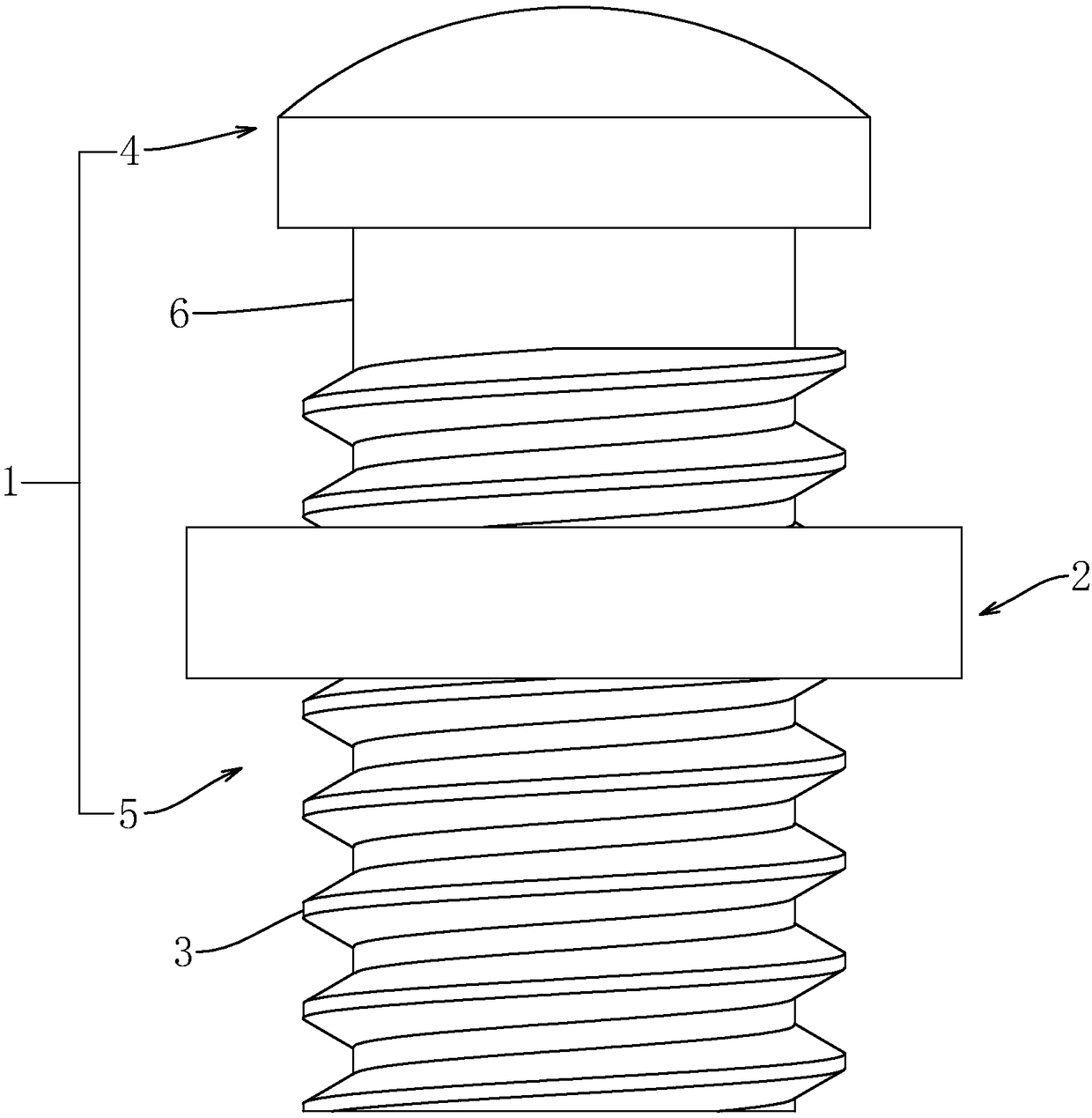 Adjusting screw assembly and manufacturing process thereof