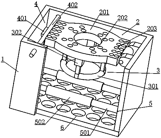 A clamping structure for cleaning vegetables