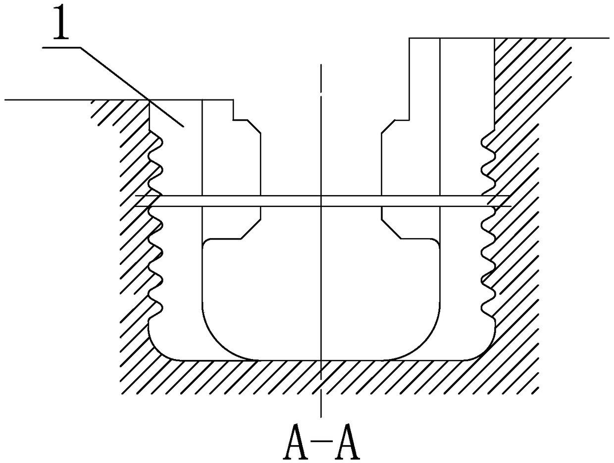 A method for processing the lock opening of the last rotor blade with threads