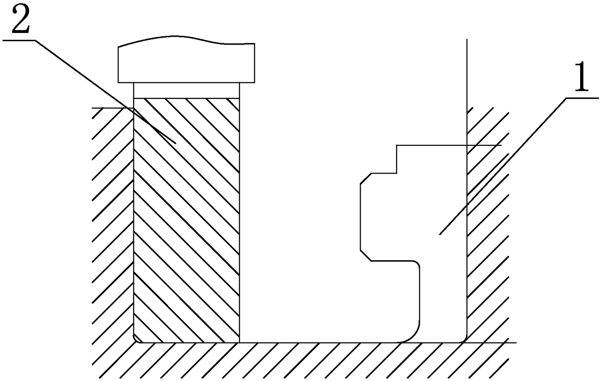 A method for processing the lock opening of the last rotor blade with threads