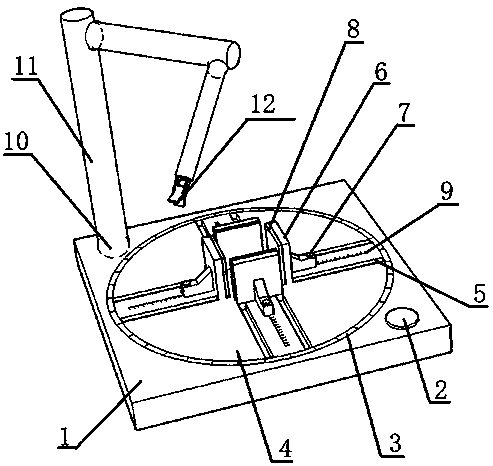 Model test strain brick sensor processing table and operation method thereof