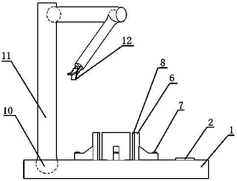 Model test strain brick sensor processing table and operation method thereof