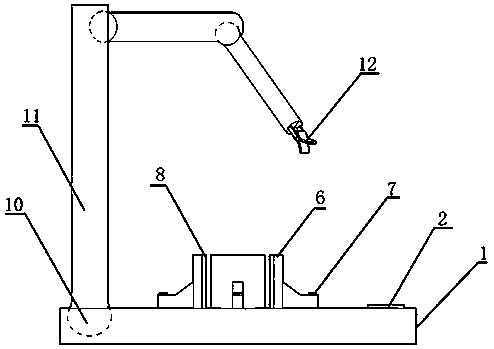 Model test strain brick sensor processing table and operation method thereof