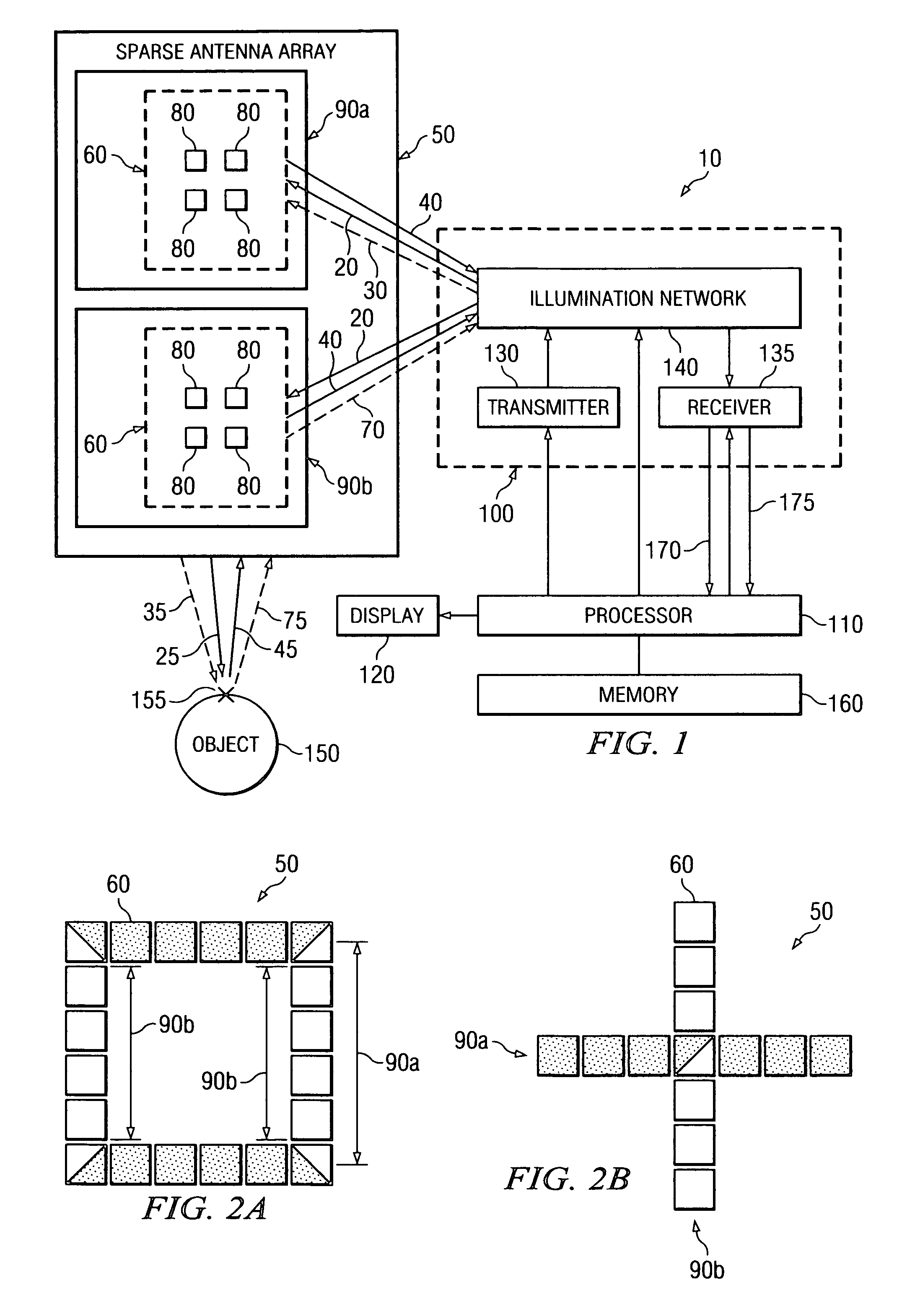 System and method for microwave imaging with suppressed sidelobes using a sparse antenna array