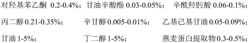 A non-preservative component composition with antibacterial effect and its preparation method and application